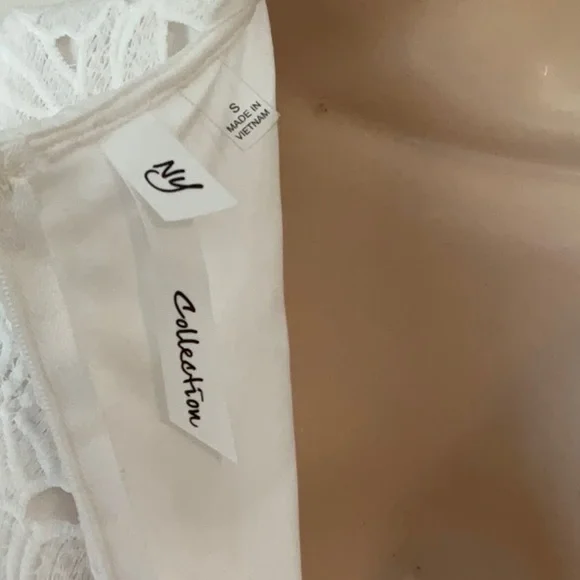 NY Collection Elegant White Lace Evening Gown size S - Picture 7 of 12